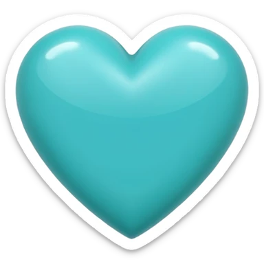 A Turquoise hart sticker