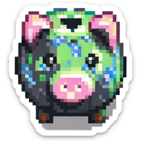 piggy bank representing savings sticker