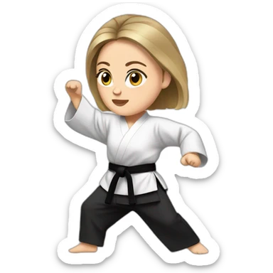 ADELE DOING KARATE sticker