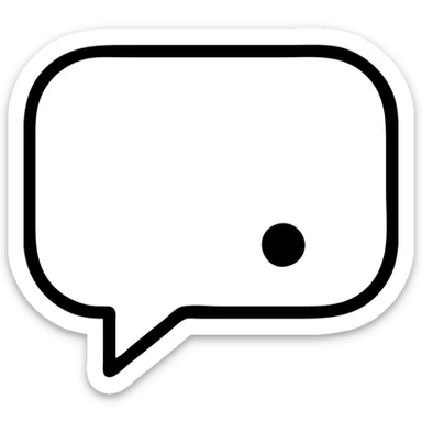 speech bubble with a small dot or line to suggest a comment sticker