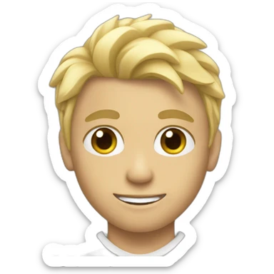 Blonde boy soccer player sticker