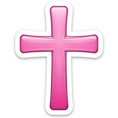make a catholic symbol with very girly pink tones. sticker
