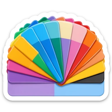 3D pantone colour spread sticker