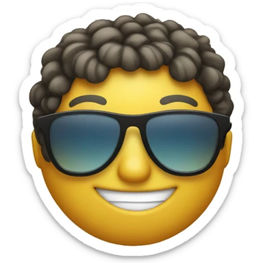 Smiling face with sunglasses  sticker