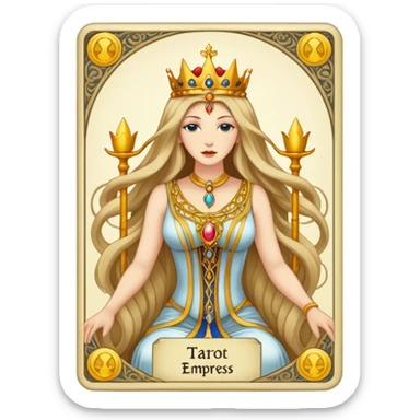 Tarot Card with the empress on it  sticker