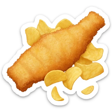 fish and chips sticker