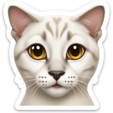 white lynx point siamese cat sticker