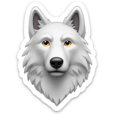 un loup avec taches viollettes sticker