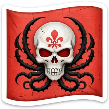 Can you generate me a emoji flag of the fictional world war two team hydra from Captain America? Can you make it the exact logo from the movie? sticker