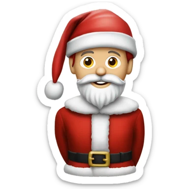Johnny Depp as santa claus sticker