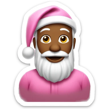 Pink santa clause sticker