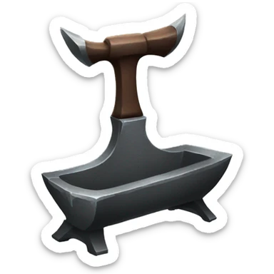 space blacksmith's anvil sticker