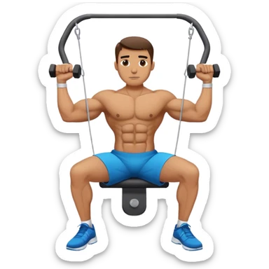 guy cable crossover pec exervise sticker