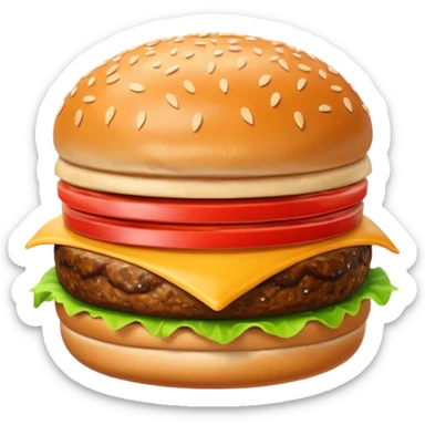 emoji for food like burger sticker