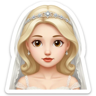 Girl in weding dress sticker