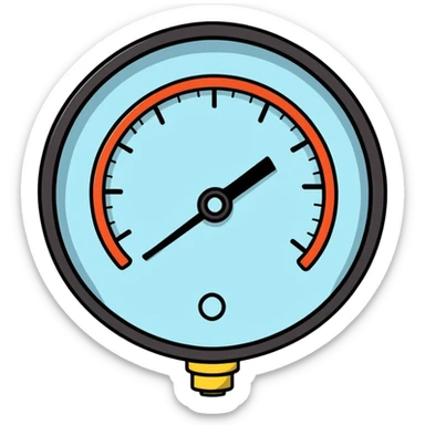 cracked pressure gauge sticker