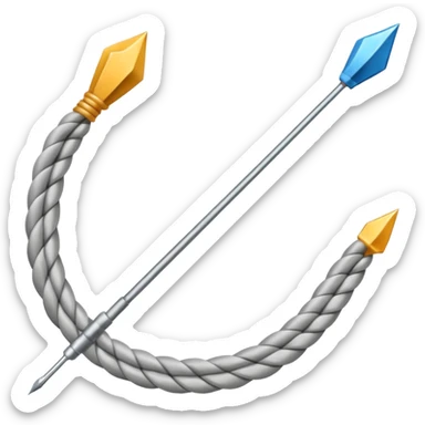 Rope Dart – Long rope with metal dart tied at the end. sticker