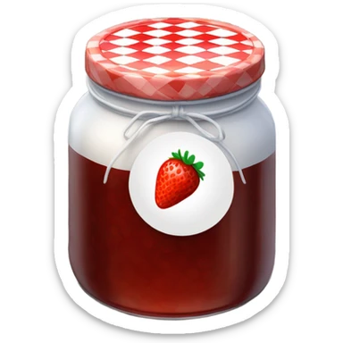 jar of strawberry jam sticker