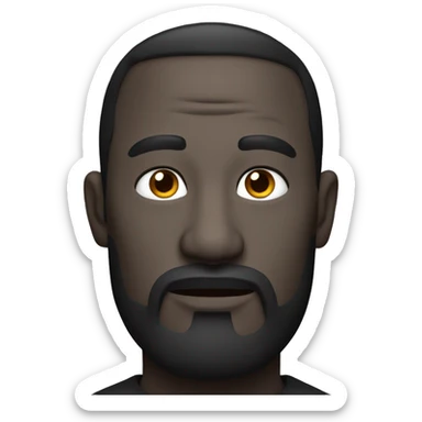 Homme noir avec un gros ventre  sticker