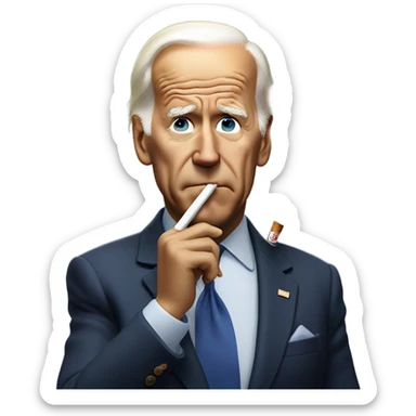 Biden smoking sticker