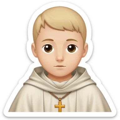 boy in Carthusian monk's robe sticker