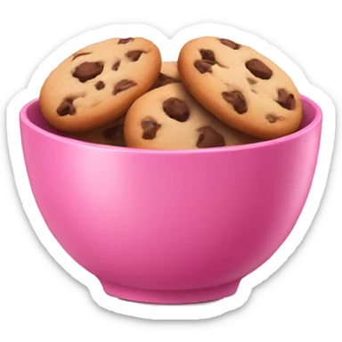Cookies in a pink bowl sticker