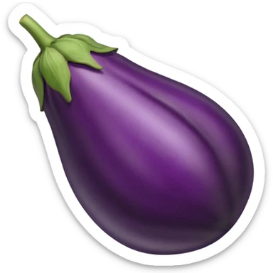 eggplant with big defined veins  sticker