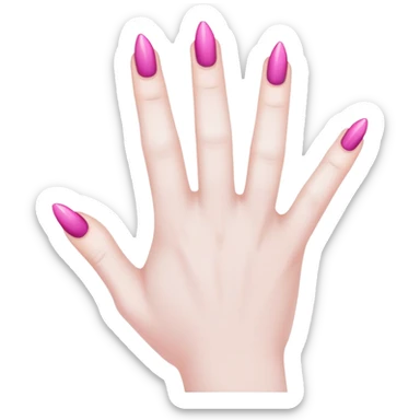 hand with pink gothic nails sticker