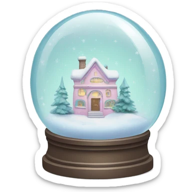 Pastel snowglobe sticker