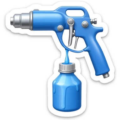 Paint Spray gun with the bottle under it  sticker
