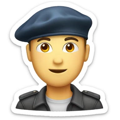French beret sticker