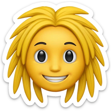 Dreadhead emoji but make him yellow emoji  sticker