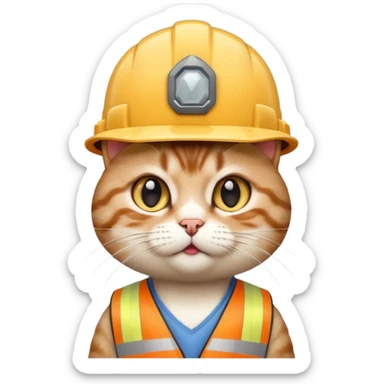 cat wearing architecture stuff sticker