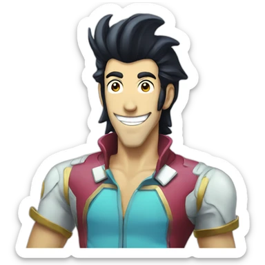 Space dandy smiling sticker