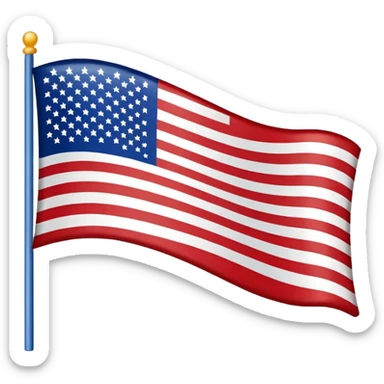 An american flag sticker