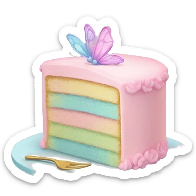 Fairy pastel cake sticker
