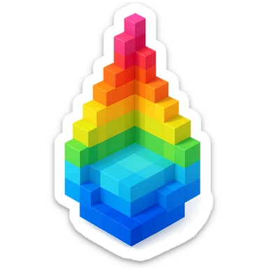Water in rainbow  sticker
