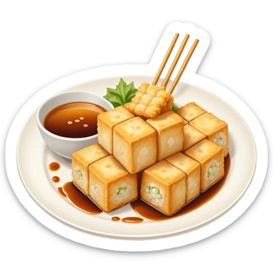 Plate of agedashi tofu  sticker