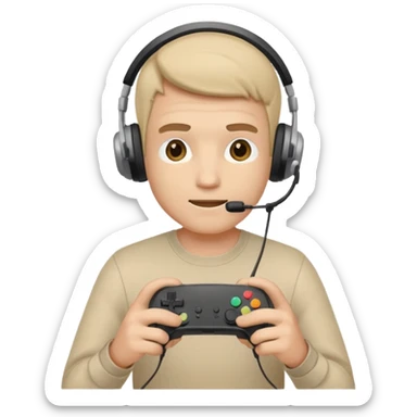 Homme qui joue à la console sticker