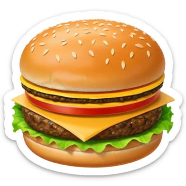 hamburger 2d  sticker