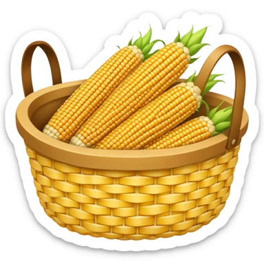 corn grain basket  sticker