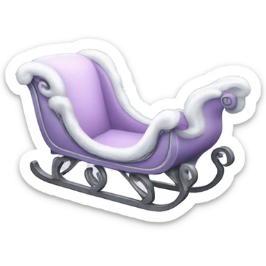 Pastel lilac sleigh sticker