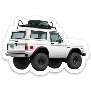 Ford bronco white off road  sticker