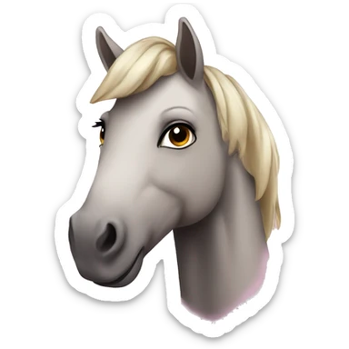 Cute horse trailee sticker