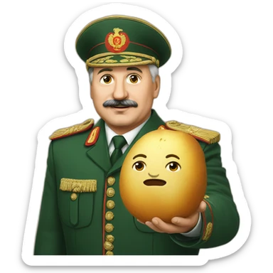 lukashenko holding potato sticker