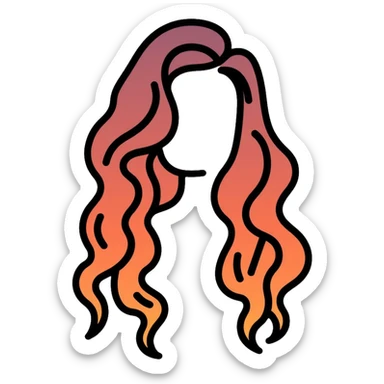 stylish hair, beautiful hairstyle sticker