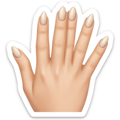 Almond French nail design hand sticker