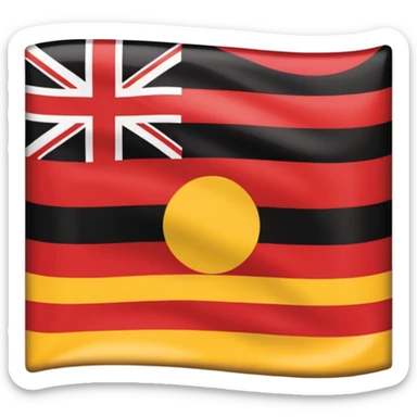 Aboriginal Australians flag without the Union Jack  sticker