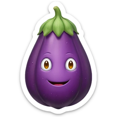 Je veux un hérisson sous forme de aubergine  sticker
