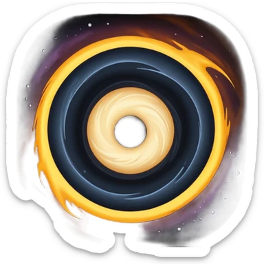 black hole with event horizon sticker